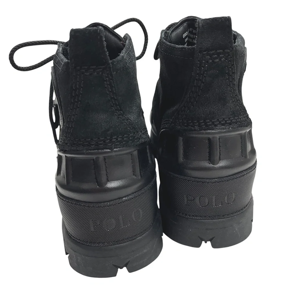 Polo Ralph Lauren Men’s Oslo Low Boot Leather & Suede Black 7D